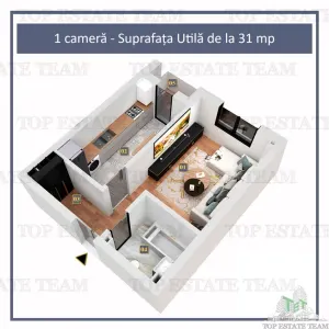 Promotie de PASTE! Studiou cu finisaje premium si mobila de bucatarie inclusa, in Militari Residence. - foto 2