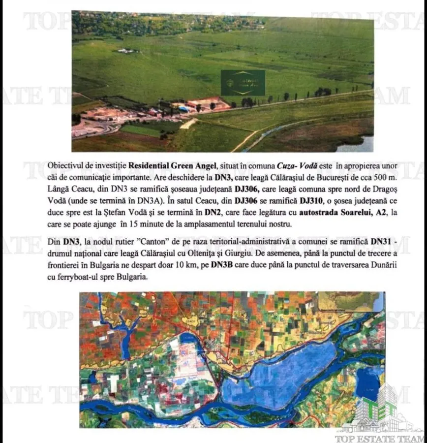 Oportunitate rara, teren intravilan cu proiect aprobat , 12,5 HA, Calarasi-Ceaucu, amplasat in pozitie excelenta - foto 3