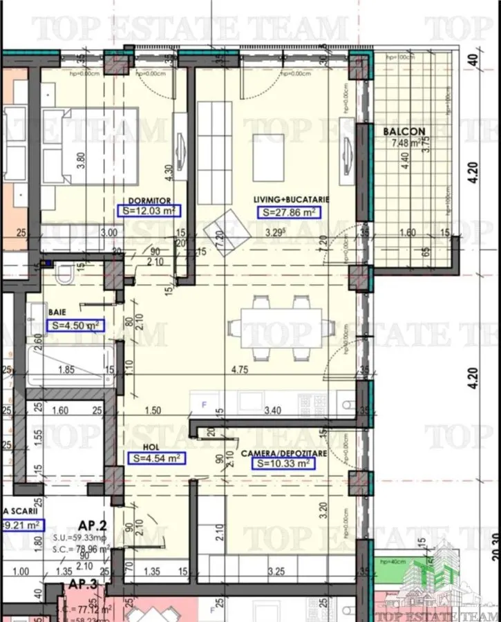 Apartament 3 camere in proiect nou - Bratianu Constanta - foto 6