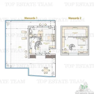 2 camere  cu Terasa de 100 mp , Duplex Exclusivist  - Lux la Mansarda! - foto 14