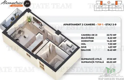 Apartament Nou cu 2 Camere, Soseaua Alexandriei - foto 7