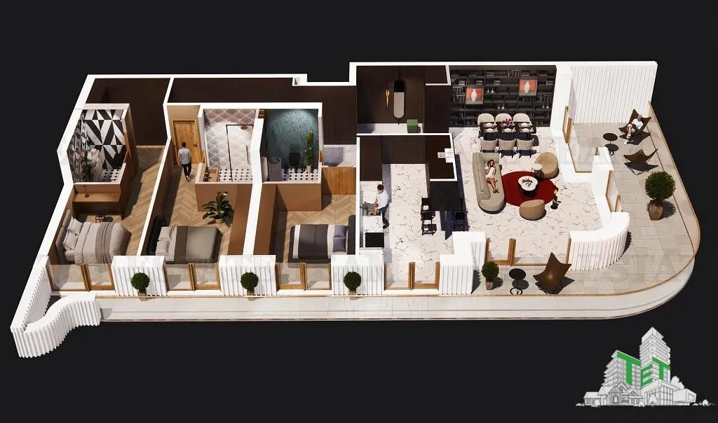 Apartament de vânzare în Pipera - 4 camere cu terasa 67 mp - foto 14