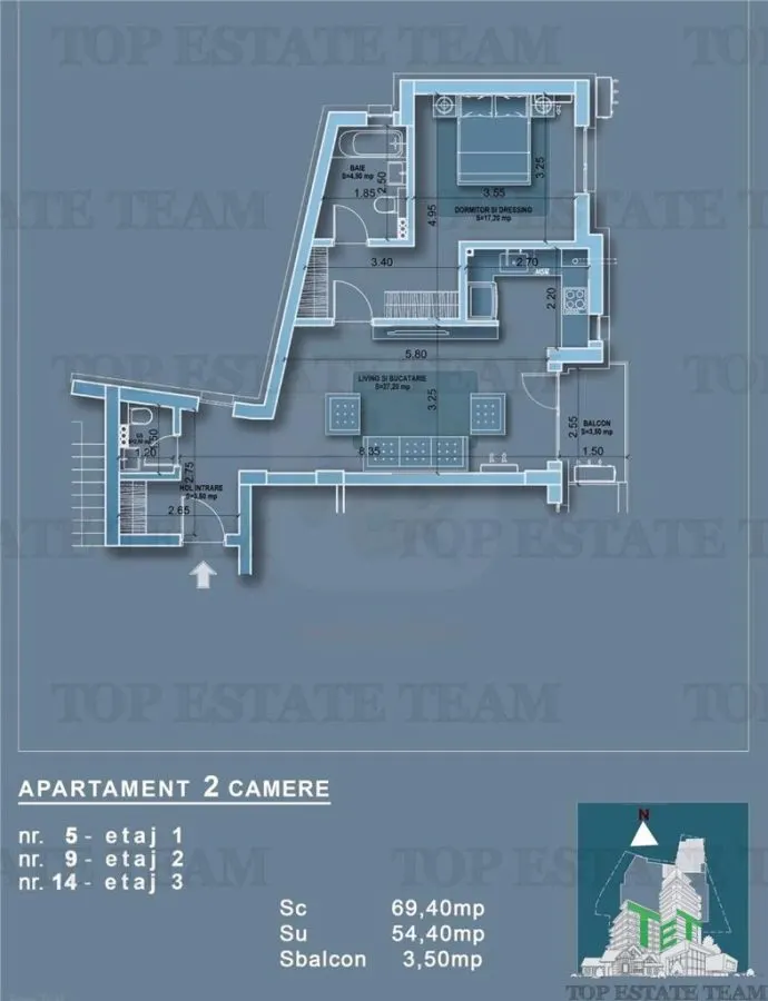 Apartament 3 camere in bloc nou, zona Mosilor - foto 5