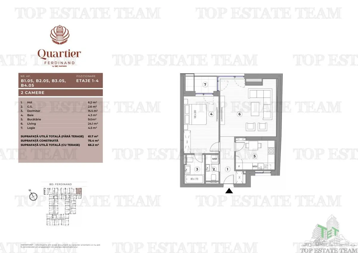 Apartament 2 camere Bd Ferdinand - foto 3