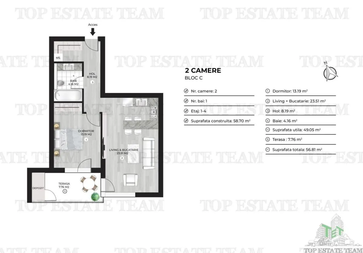 Apartament 2 camere de vanzare in zona Doamna Ghica - foto 8