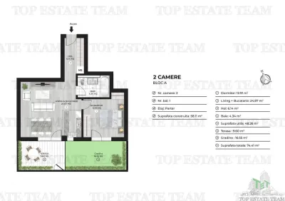 Apartament 2 camere de vanzare in zona Doamna Ghica - foto 8