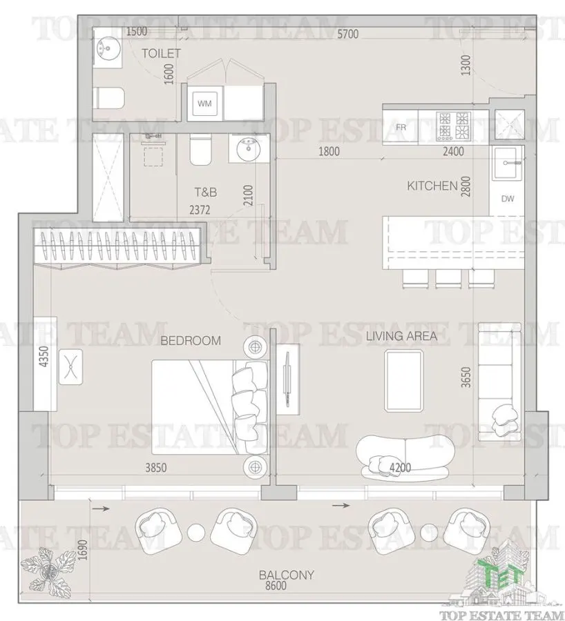 Apartment with 2 bedrooms for sale 117 sqm - foto 2