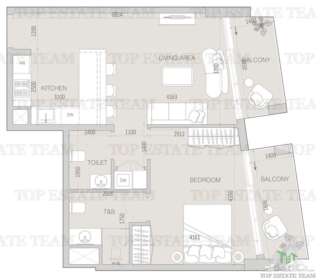 Apartment with 2 bedrooms for sale 117 sqm - foto 3