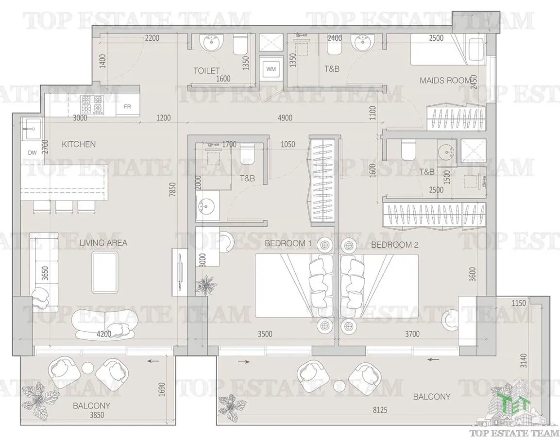 Apartment with 2 bedrooms for sale 117 sqm - foto 2