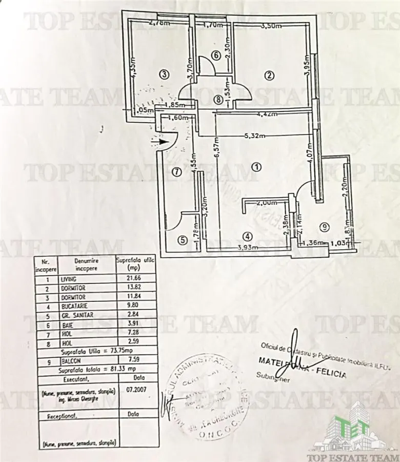 Appartement trois pièces avec distribution séparée Otopeni, 81 m² - foto 7