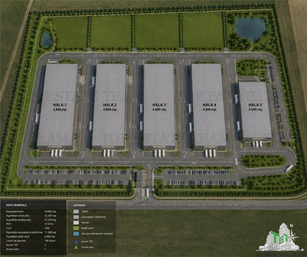 Industrial Park Development Land, Popesti-Leordeni, 44,600 sqm, PUZ Pending Approval - foto 2