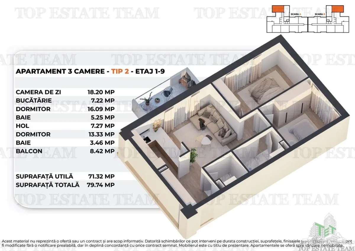 Appartement 3 Chambres dans Immeuble Neuf et Moderne, 71sqm + Balcon, 15min du Palais du Parlement - foto 7