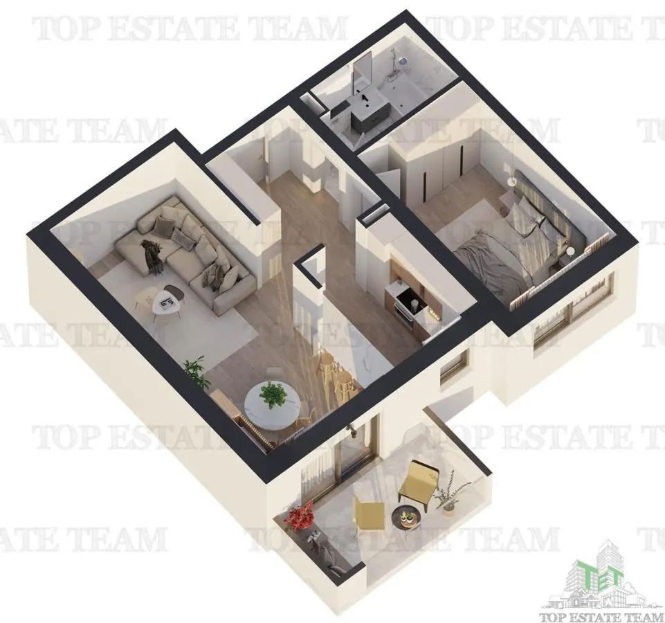 Appartement Spacieux 2 Chambres 63sqm + Balcon, Immeuble Neuf Secteur 5 - foto 3