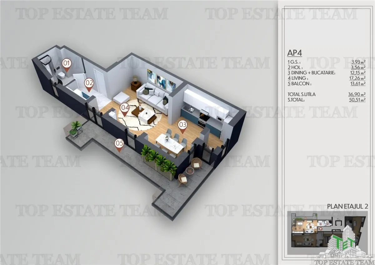 Apartment with 2 bedrooms for sale 53 sqm in Bucuresti, Obor area - foto 1