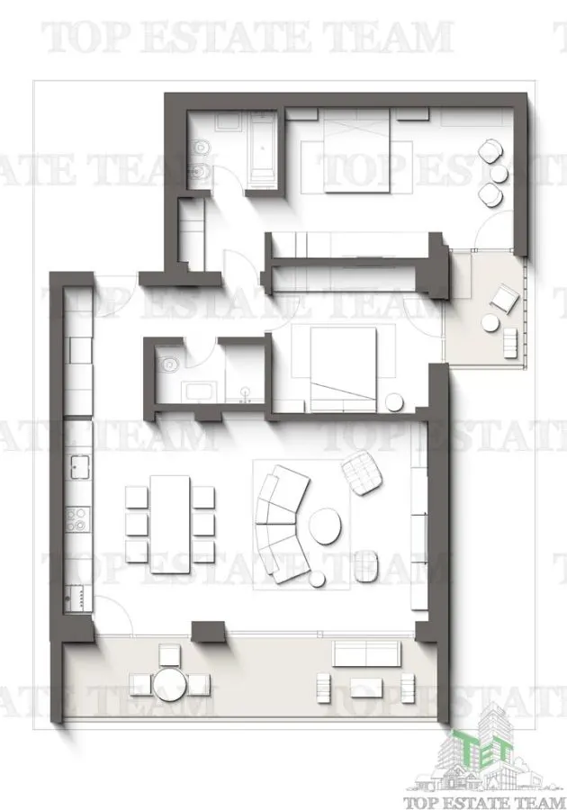 3-Room Apartment with Terraces for sale | Exclusive Terrazul Olimp Development | Between the Sea and the Forest, Constanta - foto 2