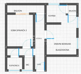 Four-Room Apartment for Sale in Varazdin, Croatia - foto 2