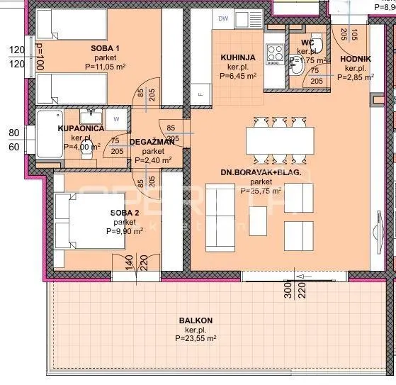 Two-Bedroom Apartment for Sale in Makarska, Croatia with Sea View Terrace - foto 12