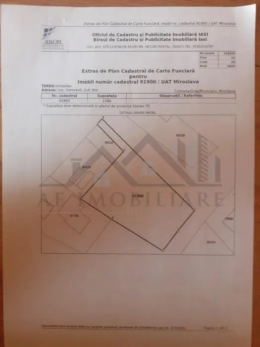 Doar 27e/mp! Vorovesti TEREN 1787mp toate utilitatile cu acces doua strazi asfaltate - foto 8