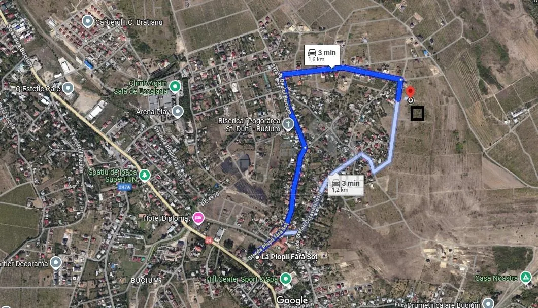 Bucium str Teascului lot 500mp intravilan utilitati aproape - foto 1