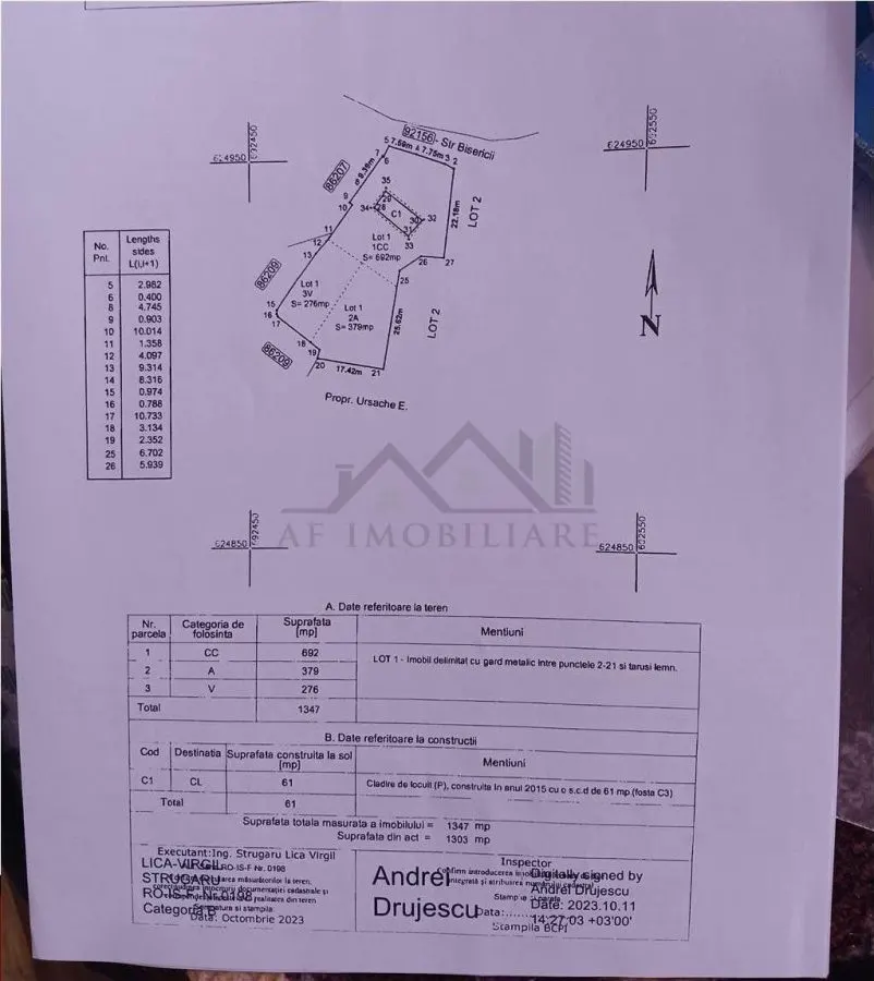 Ciurbesti TEREN 1347mp cu casa batraneasca 61mp utilitati trase panorama superba - foto 11