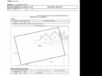 Aroneanu str Viisoarei TEREN 2 loturi x 650 mp. Intravilan cu utilitati zona construibila numai de case - foto 10