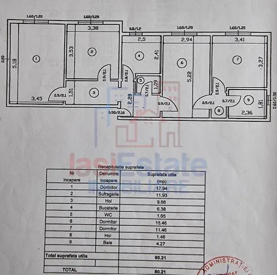 Apartament 4 camere, decomandat, 80 mp, 2 băi Nicolina - foto 1