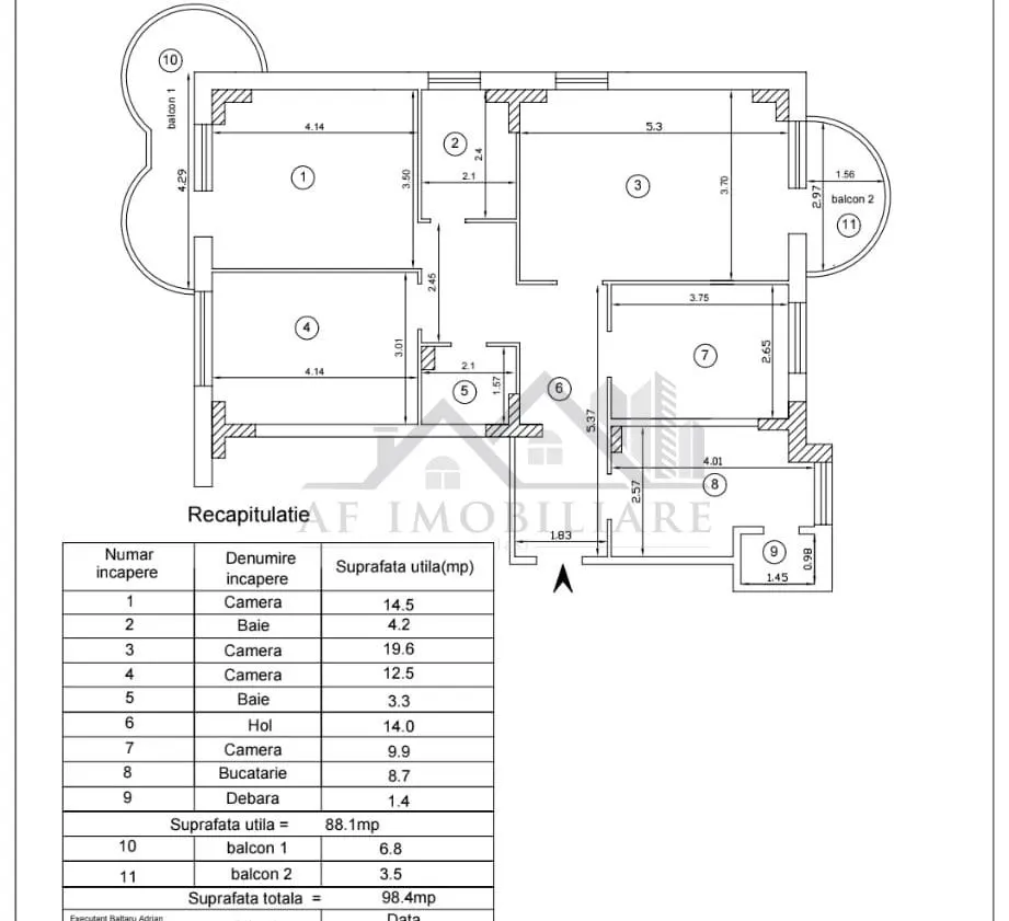 Rondu Vechi - Nicolina - Apartament 4 camere 99mp - foto 2