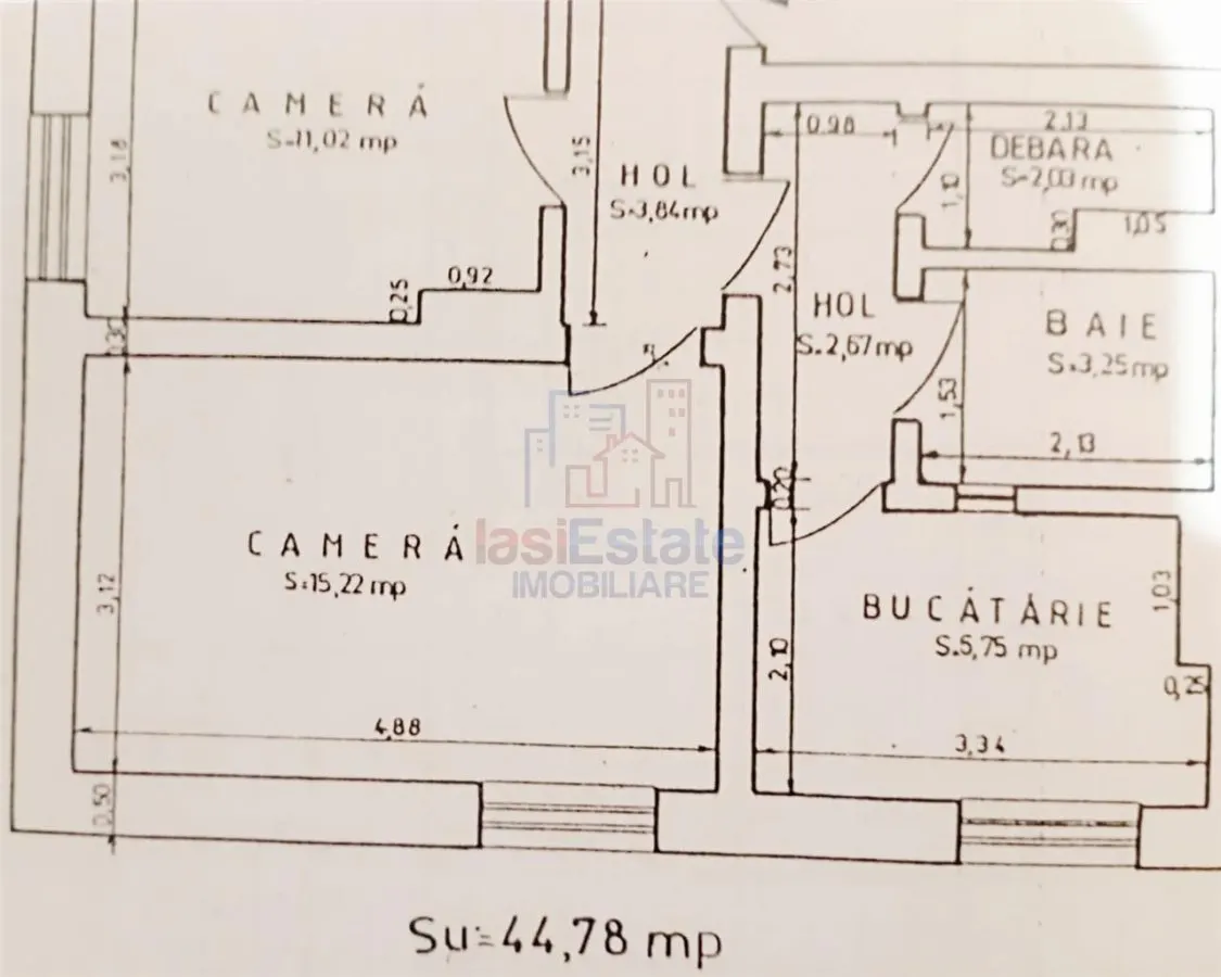 Schimb apartament de 2 camere in Copou + diferenta cu casa in Copou - foto 3