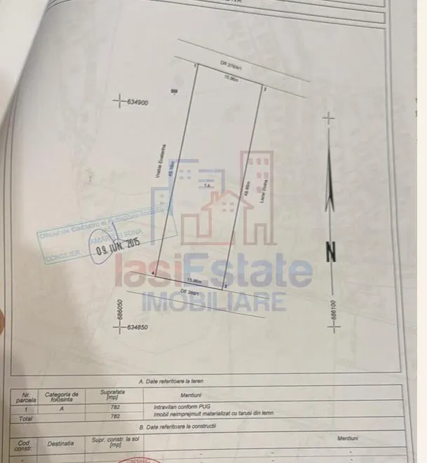 Teren intravilan casa hala zona Miroslava - foto 1