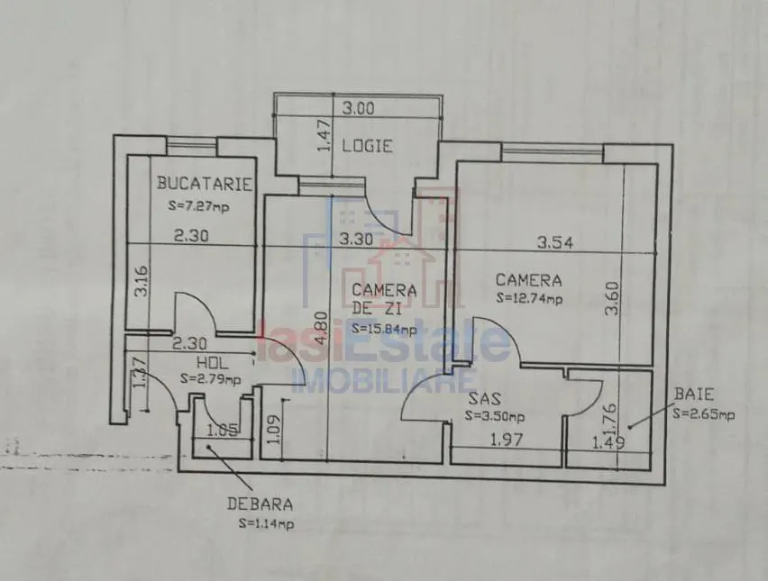 Apartament 2 camere Podu Ros - Odeon - foto 2