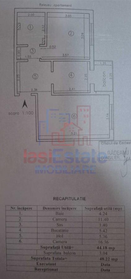 Apartment with 2 bedrooms for sale 48 sqm in Iasi, Dacia area - foto 6