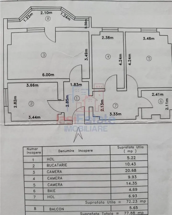 Apartament 3 camere, etaj 1, zonă liniștită – Nicolina - foto 7