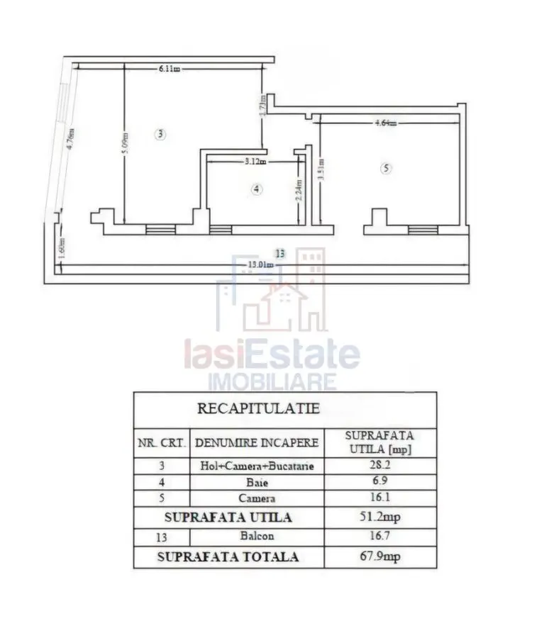 Apartament spatios cu 2 camere de vanzare in Bucsinescu - foto 8