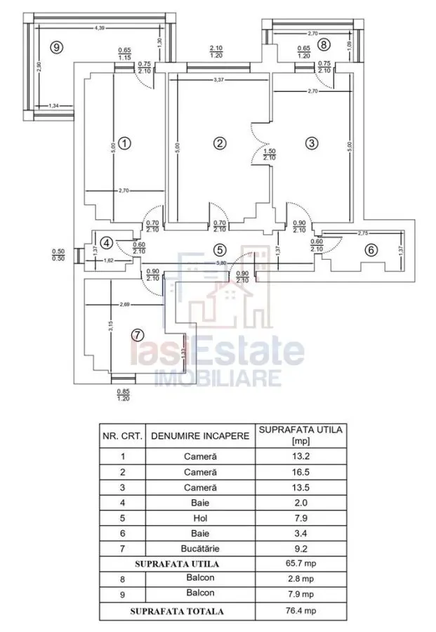 Apartament 3 camere decomandat, 77 mp, CUG – Boxă și 2 locuri de parcare - foto 10