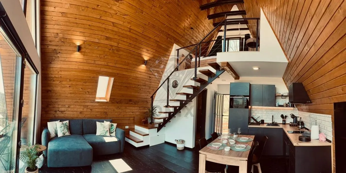 Casa A-Frame de vanzare | Valea Doftanei, Tesila | Constructie 2024 | Teren 627 mp | - foto 14