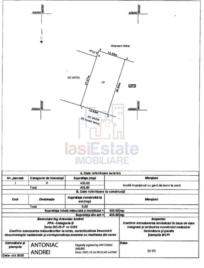 Bogonos Letcani teren 500mp cu Aut De Constr la str asfaltata cu toate utilitatile - foto 11
