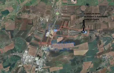 Bogonos Letcani teren 500mp cu Aut De Constr la str asfaltata cu toate utilitatile - foto 7