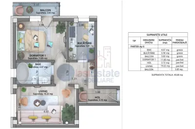 Apartament 2 camere bloc nou Capat CUG , DIRECT DE LA DEZVOLTATOR - Iasi