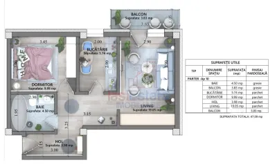 Apartament 2 camere bloc nou Capat CUG , DIRECT DE LA DEZVOLTATOR - foto 2