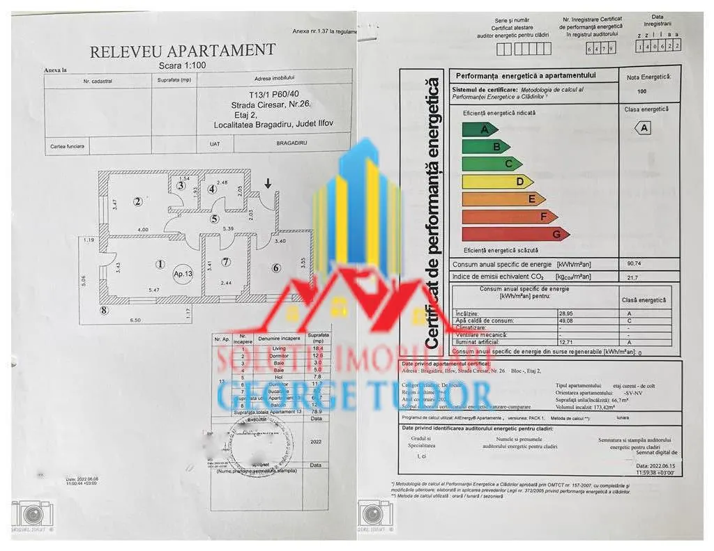 Ap. 3 camere, 79 mp,parcare privata, Str.Ciresar 26, Prelungirea Ghencea-Bragadiru - foto 2