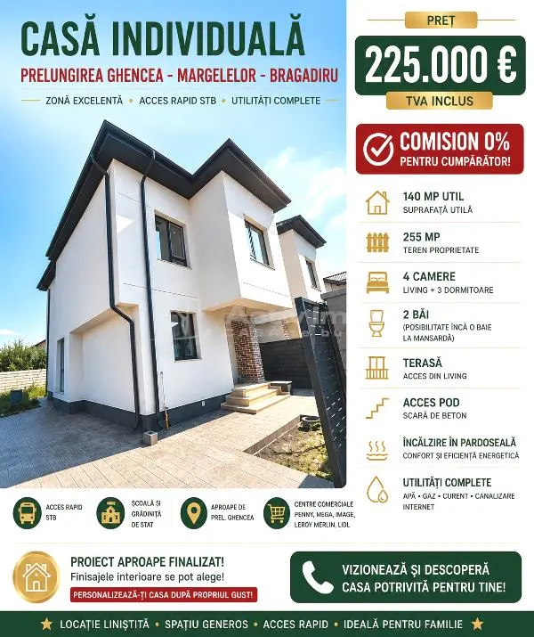 Casa individuala-Prelungirea Ghencea-Margelelor langa STB -225000E tva inclus - Comision 0! - foto 1