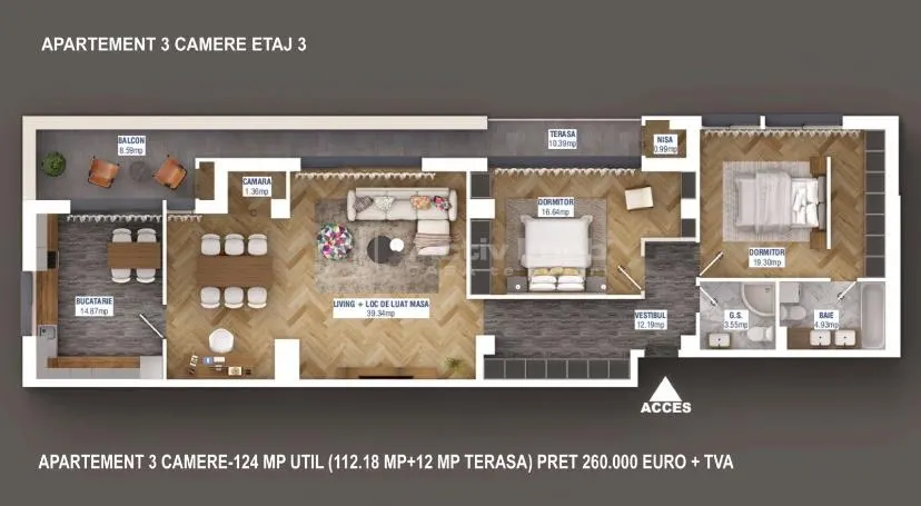 新建2房和3房公寓，Soseaua Gheorghe Ionescu Sisesti区域 - foto 8