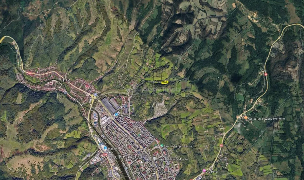 Resita, Teren Drept Intravilan, Langa Prau si Drum, Parcelabil, 4500 Mp., 15 Euro/Mp., Renk - foto 2