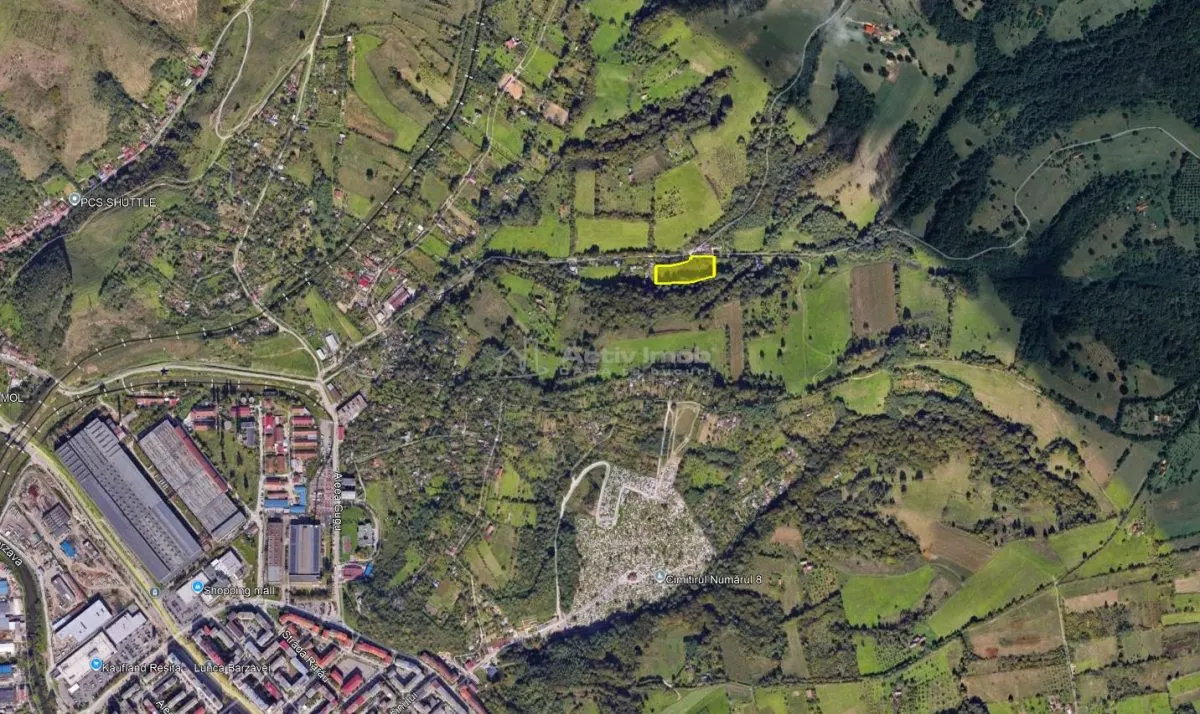 Resita, Teren Drept Intravilan, Langa Prau si Drum, Parcelabil, 4500 Mp., 15 Euro/Mp., Renk - foto 3