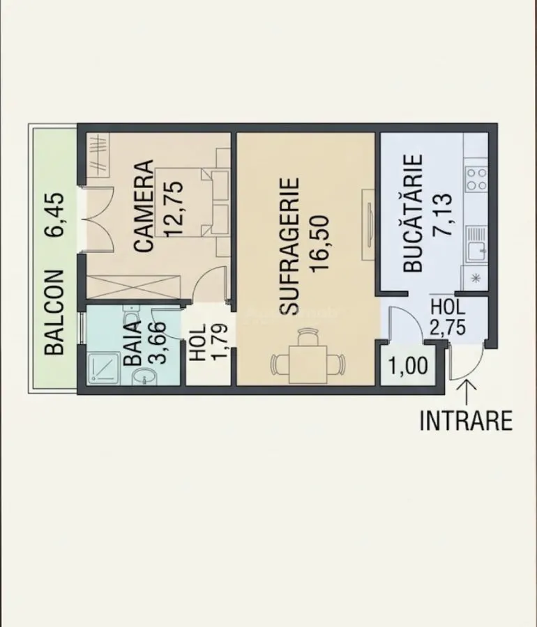 Apartament 2 camere renovat - parter - 52 mp - foto 2