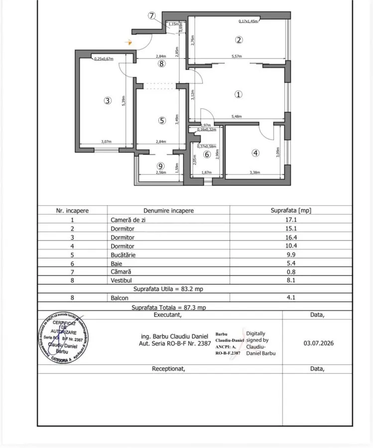 4 camere 90 mp - decomandat - Crangasi - centrala proprie - foto 9