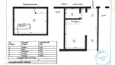 Apartament modern 53 mp pe 2 niveluri - complet utilat – Nufărul - foto 14