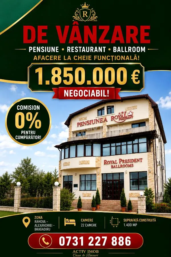De vanzare – Cladire comerciala - Pensiune – Restaurant – Ballroom – Rahova – Alexandriei – Leroy Merlin – 1850000E – Afacere la cheie – Comision 0 ! - foto 1