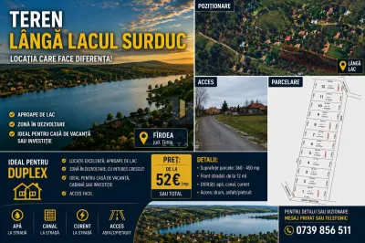 Terenuri zona Case de Vacanta Lacul Surduc timis - Fardea