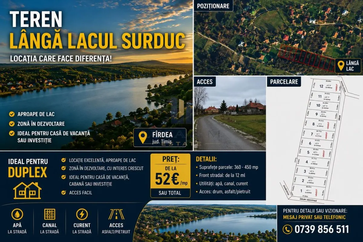 Terenuri zona Case de Vacanta Lacul Surduc timis - foto 1